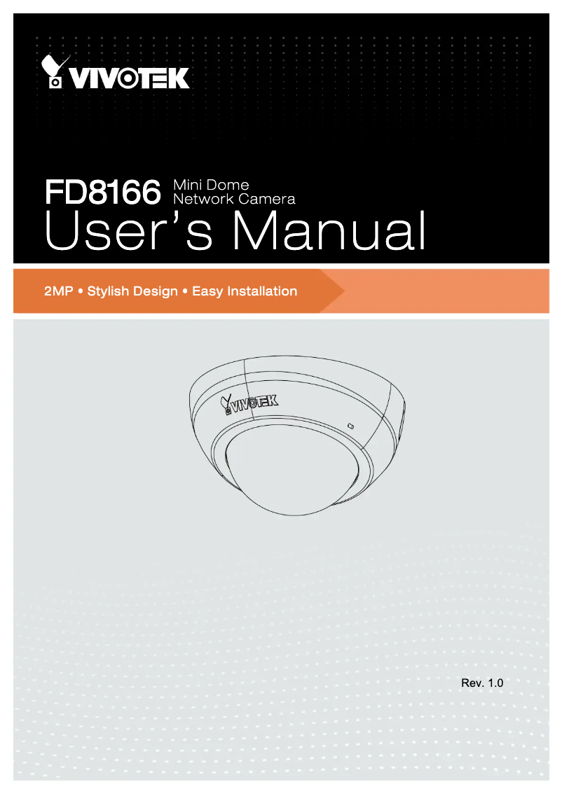 Página 1 del manual Manual de usuario Vivotek FD8166-F2