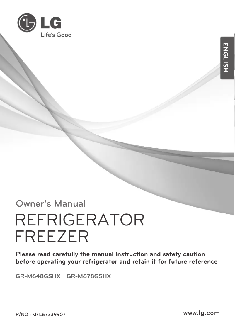 Page n°1 - Manuel utilisateur LG GR-M678GSHX
