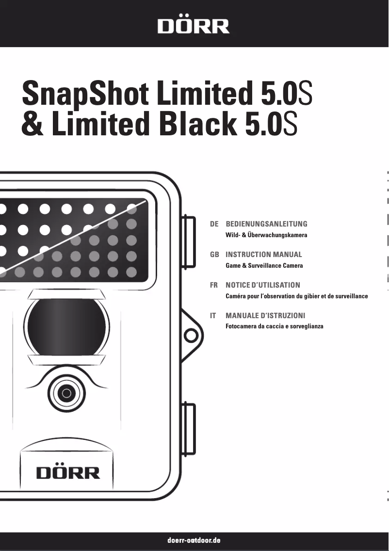 Page 1 de la notice Manuel utilisateur Dörr SnapShot Limited Black 5.0 S