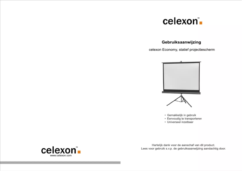 First page image of the manual for Statief Economy (16:9) 184 x 104