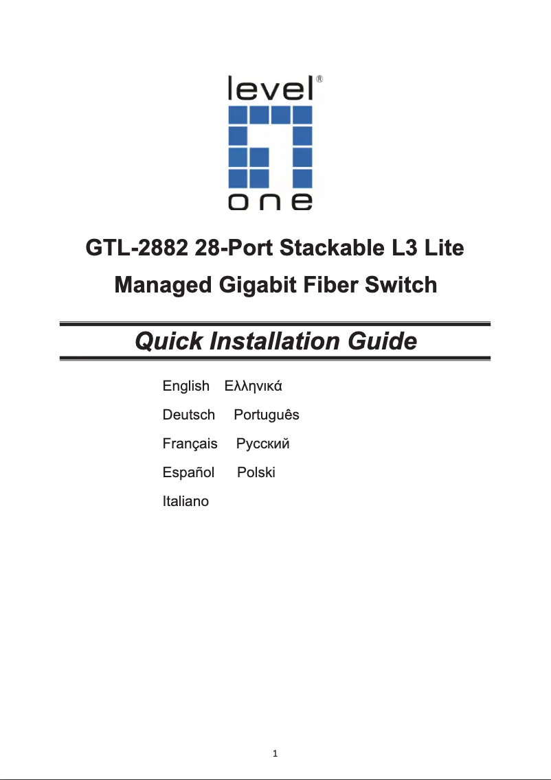 Page n°1 - Fiche technique LevelOne GTL-2882