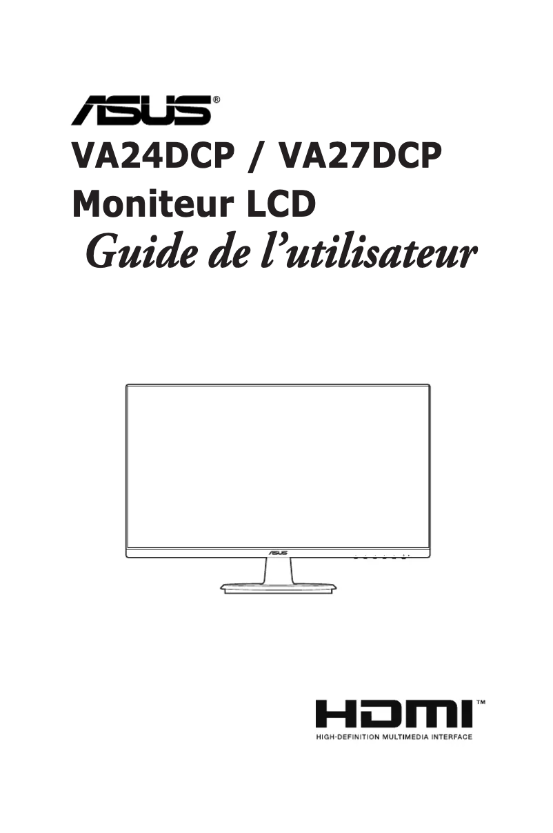 Image de la première page du manuel de l'appareil VA27DCP