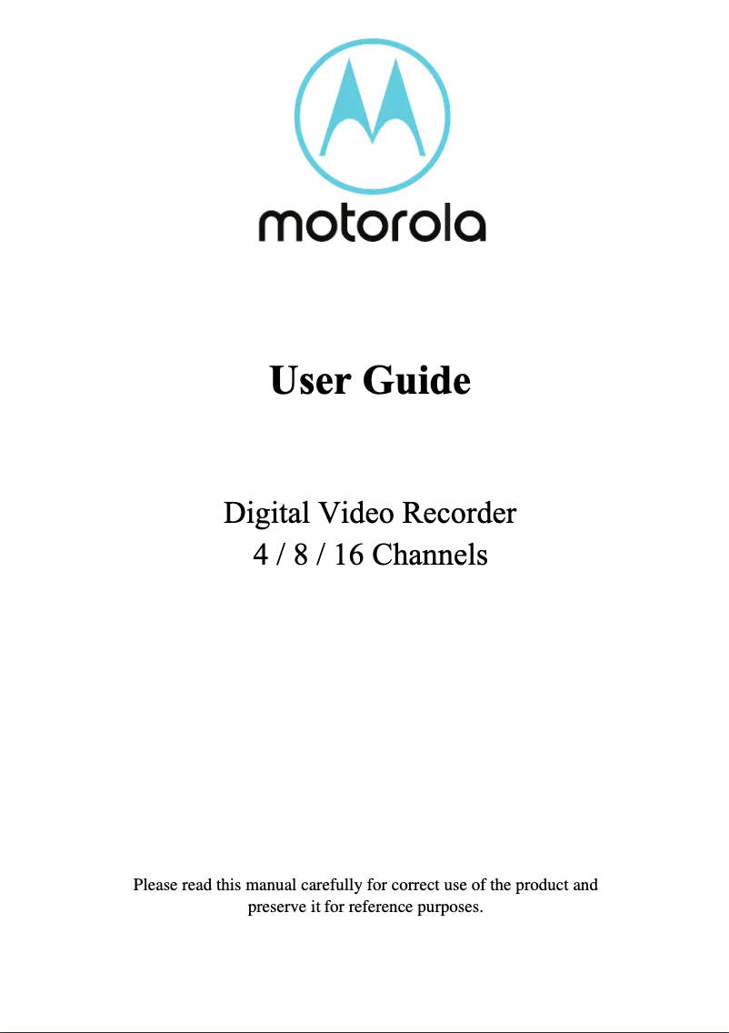 Page 1 de la notice Manuel utilisateur Motorola MTD161F0012