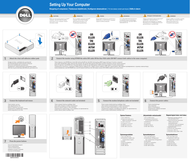 Página 1 del manual Manual de usuario Dell Dimension 9200c