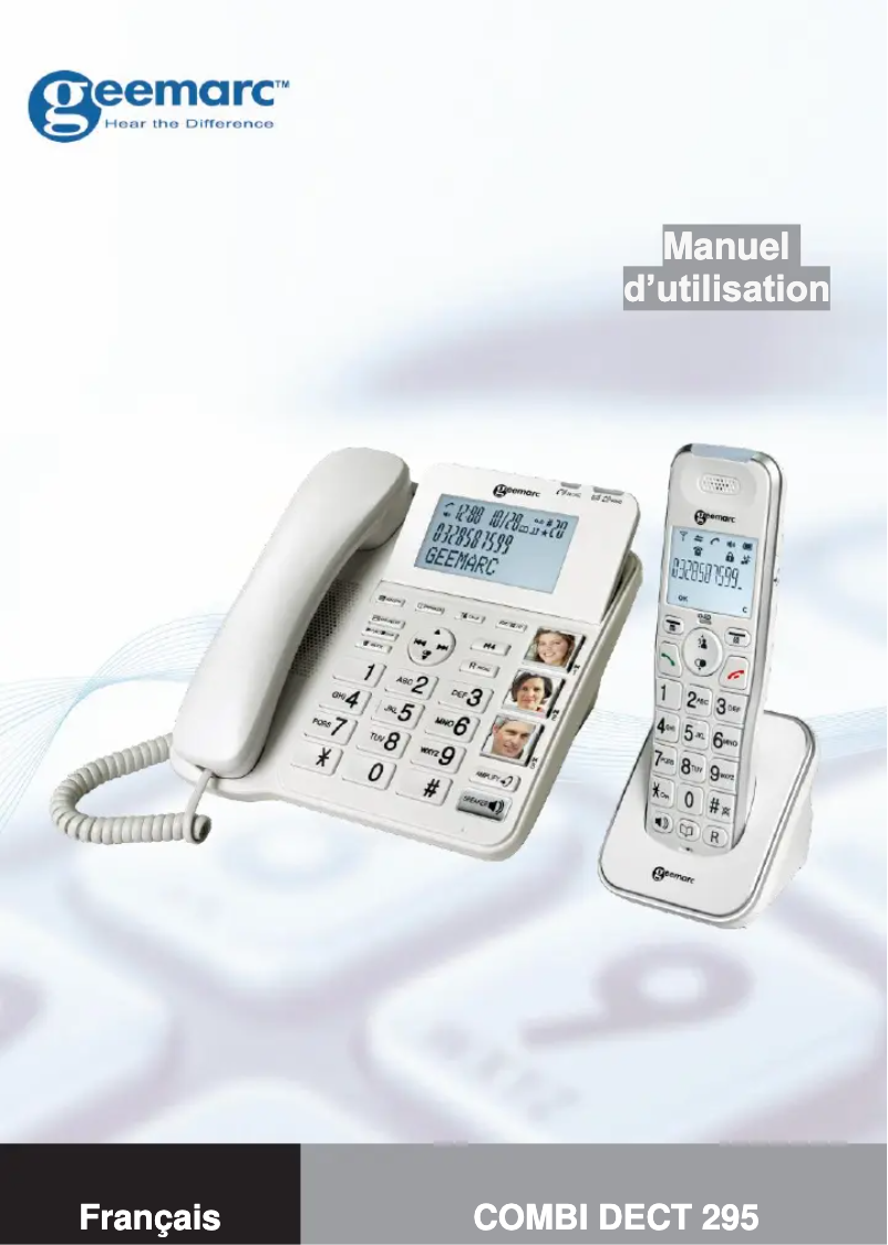 Page 1 de la notice Manuel utilisateur Geemarc Combi Dect 295