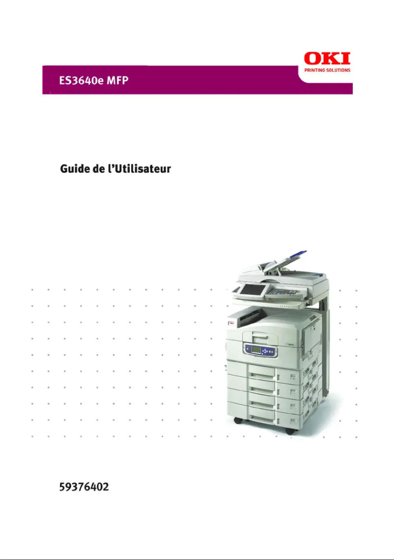 Image de la première page du manuel de l'appareil ES3640e MFP