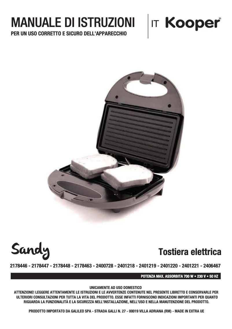 Page 1 de la notice Manuel utilisateur Kooper 2178463