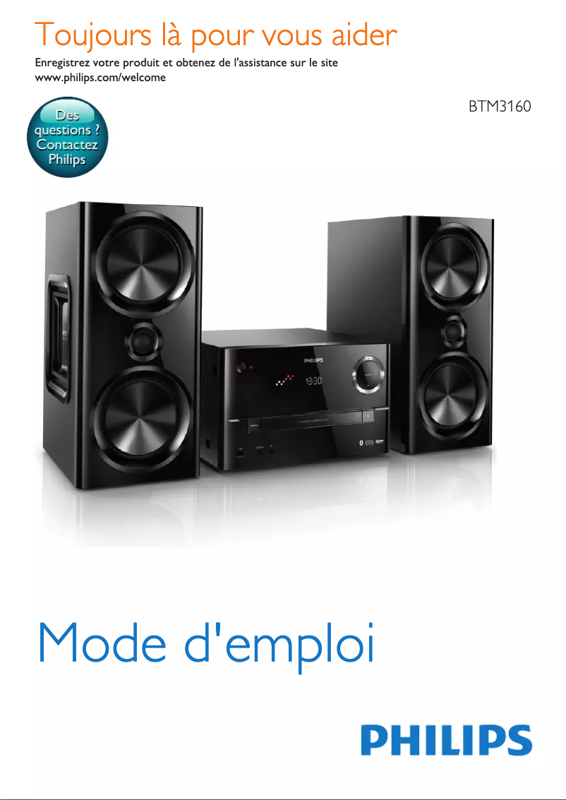 Page n°1 - Manuel utilisateur Philips BTM3160