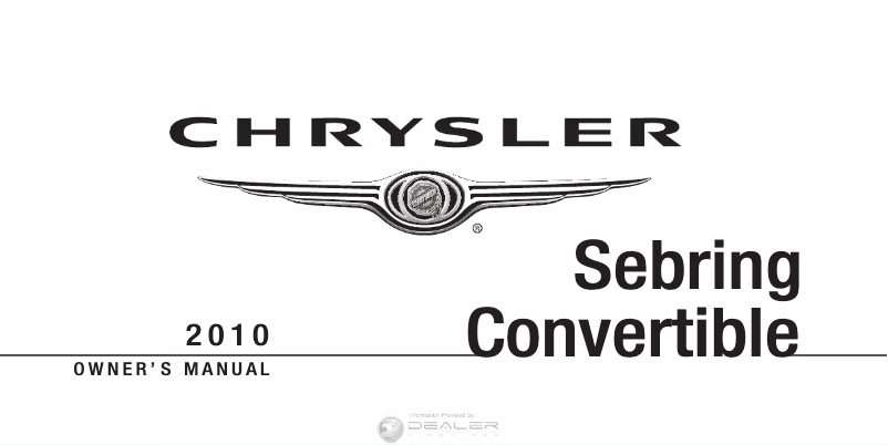 Image de la première page du manuel de l'appareil Sebrin Convertible (2010)