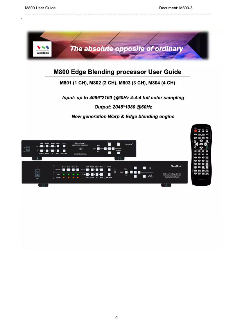 Image de la première page du manuel de l'appareil M802