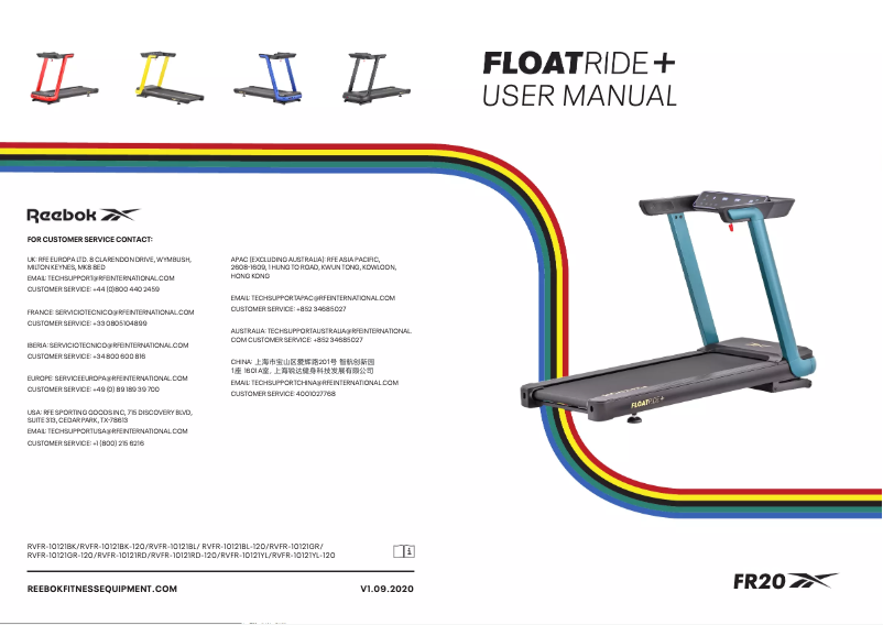 Página 1 del manual Manual de usuario Reebok Floatride+ FR20