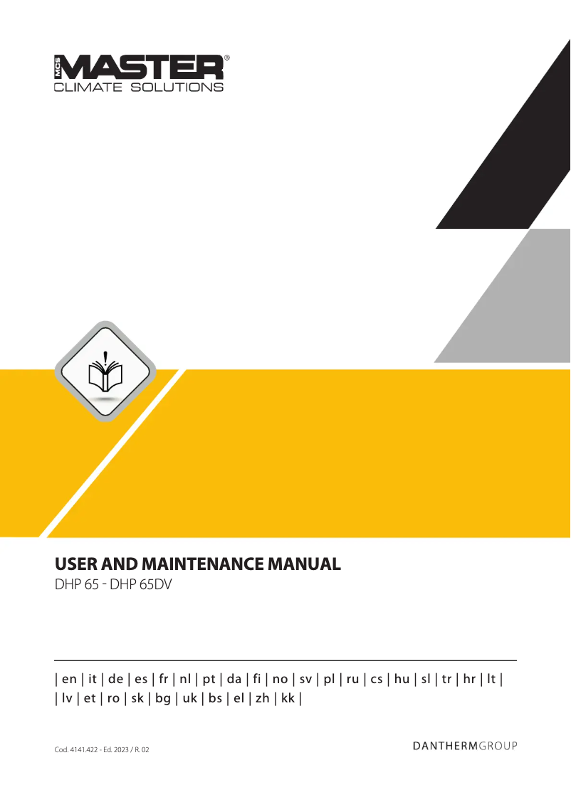 Page n°1 - Manuel utilisateur Master DHP 65