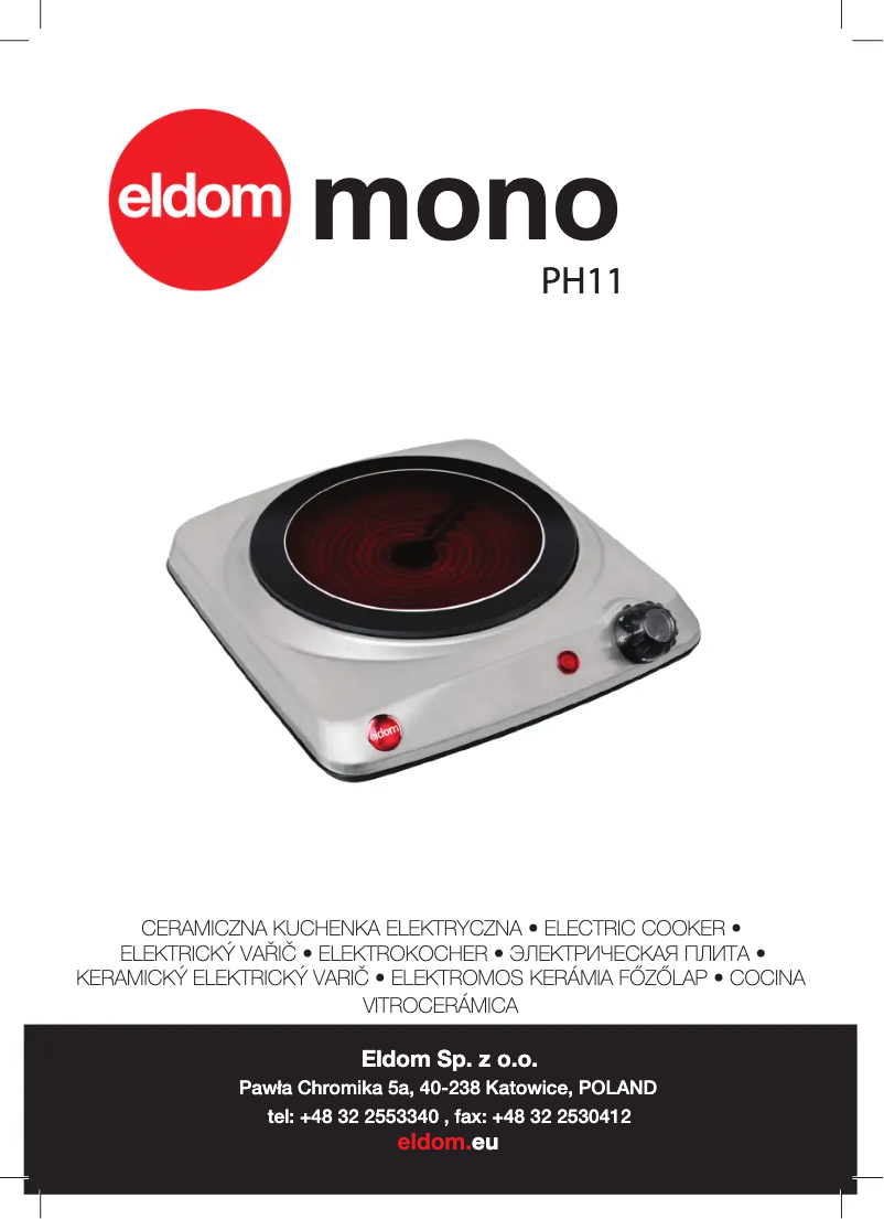 Image de la première page du manuel de l'appareil MONO PH11