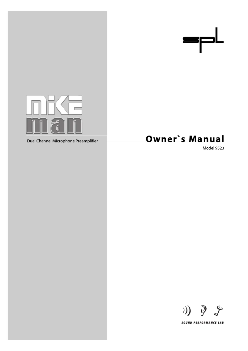 Page 1 de la notice Manuel utilisateur SPL Mikeman