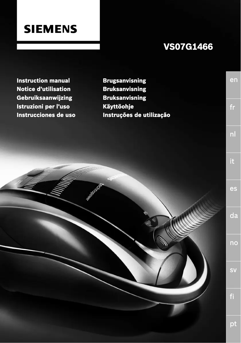 Page n°1 - Manuel utilisateur Siemens VS07G1466