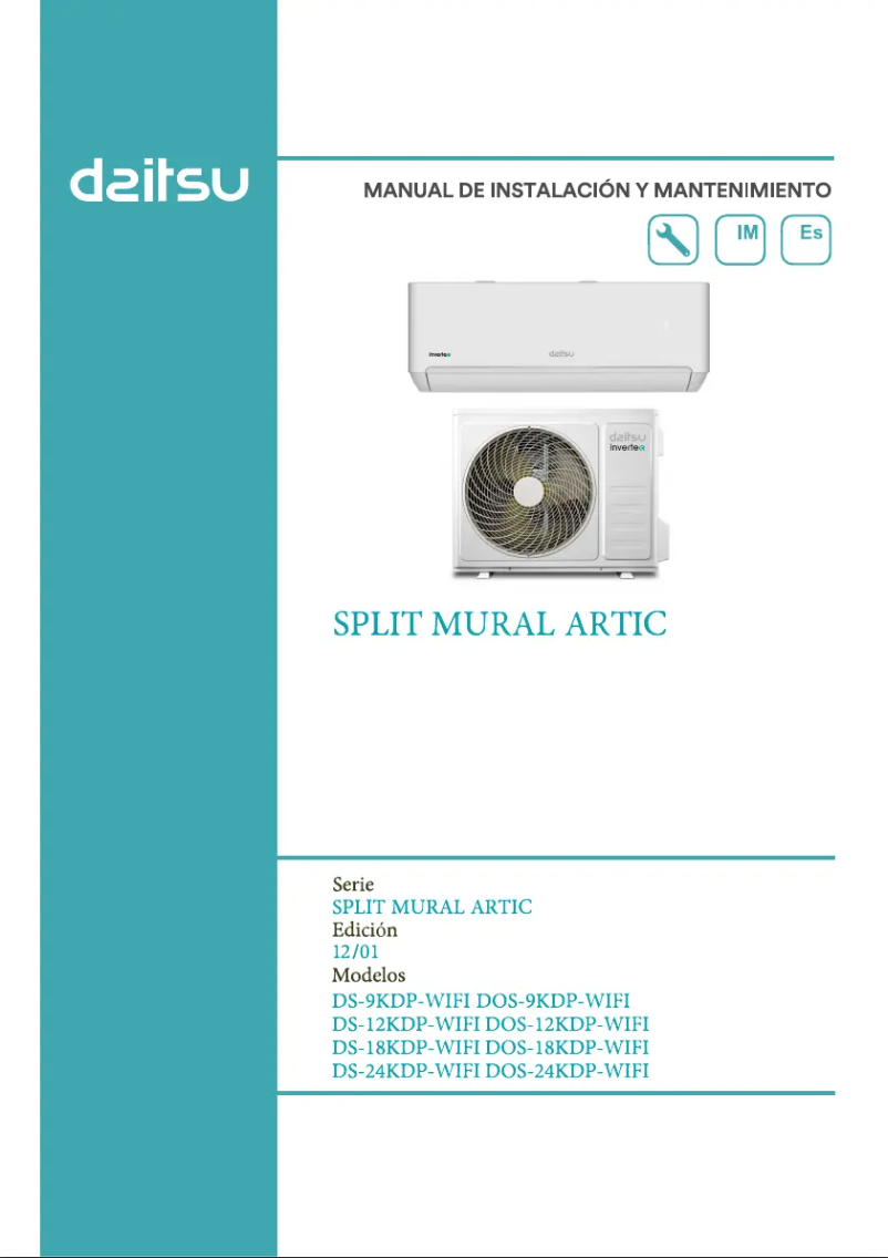 Page 1 de la notice Manuel utilisateur Daitsu ARTIC DS 12KDP