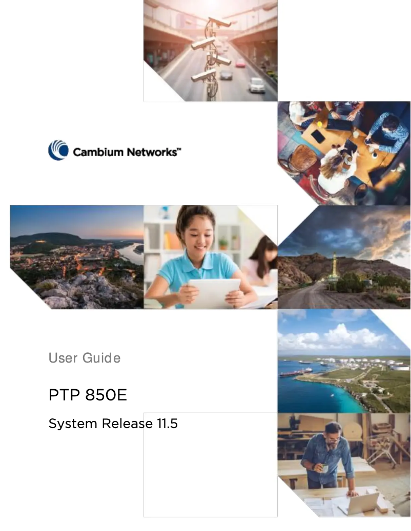 Page n°1 - Manuel utilisateur Cambium Networks PTP 850E
