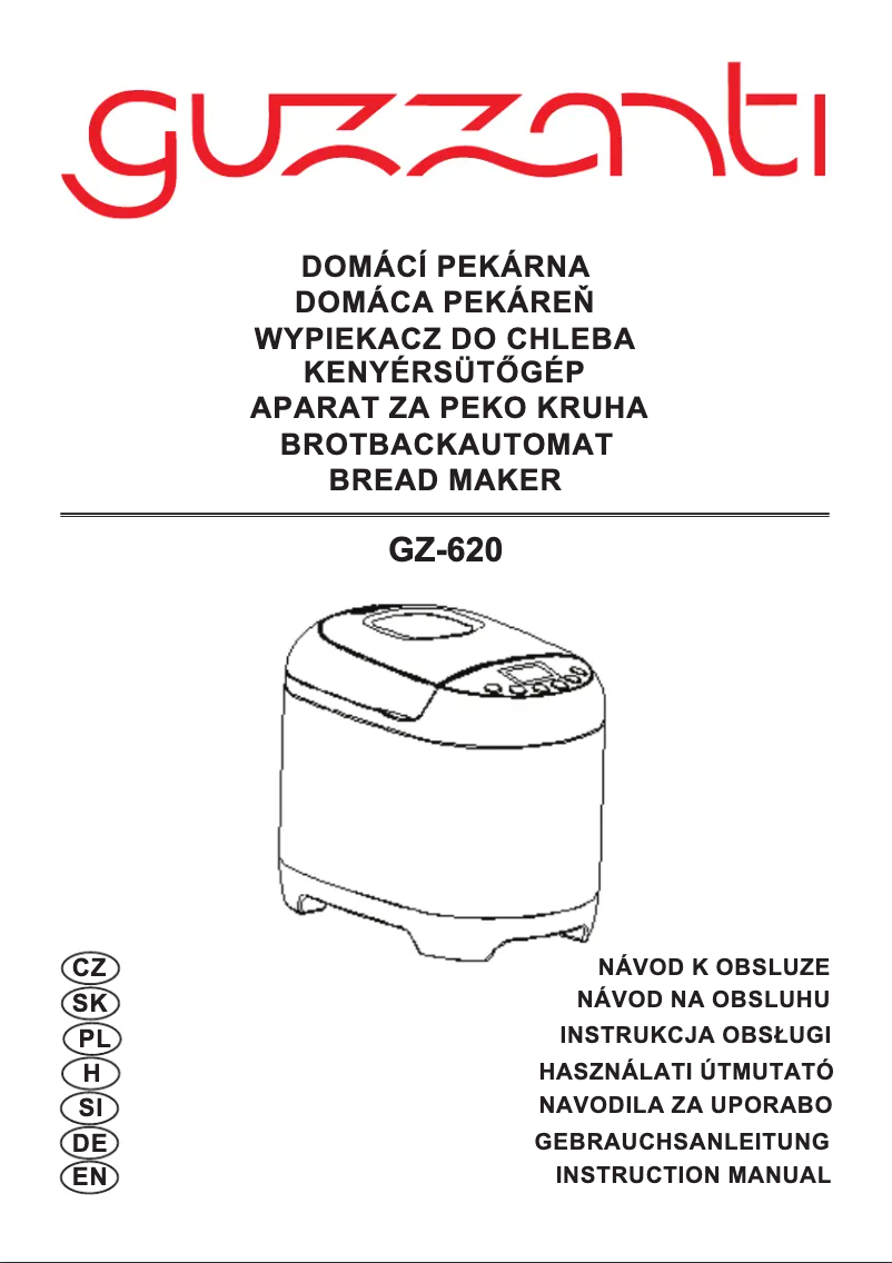 Page n°1 - Manuel utilisateur Guzzanti GZ 620