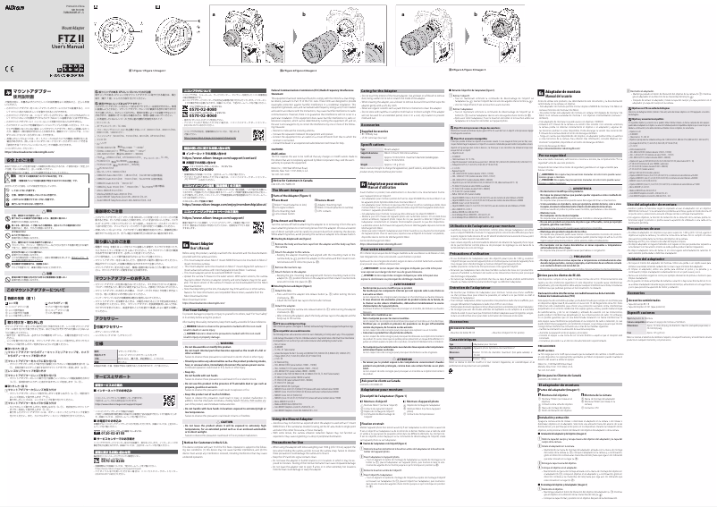Page 1 de la notice Manuel utilisateur Nikon FTZ II