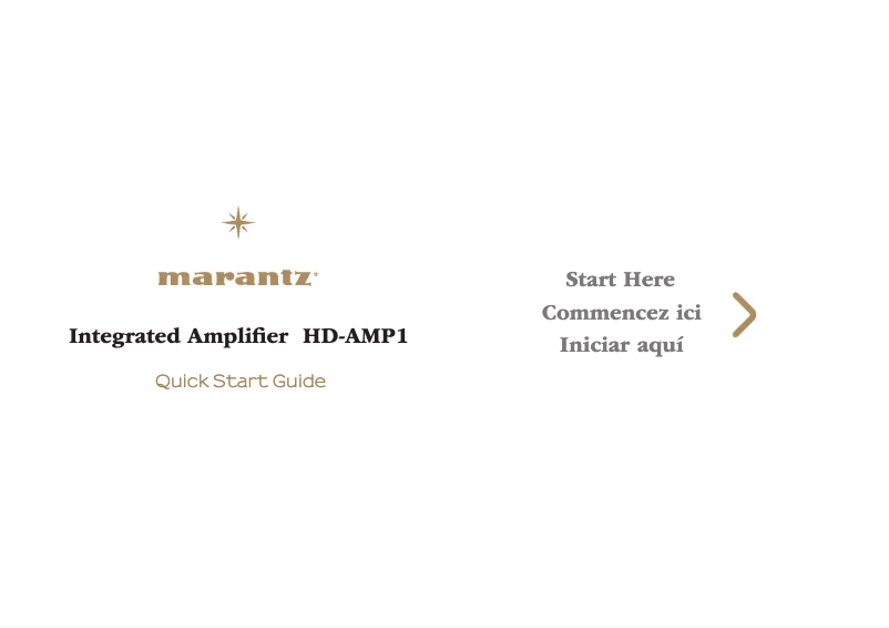 Page n°1 - Guide de démarrage rapide Marantz HD-AMP1