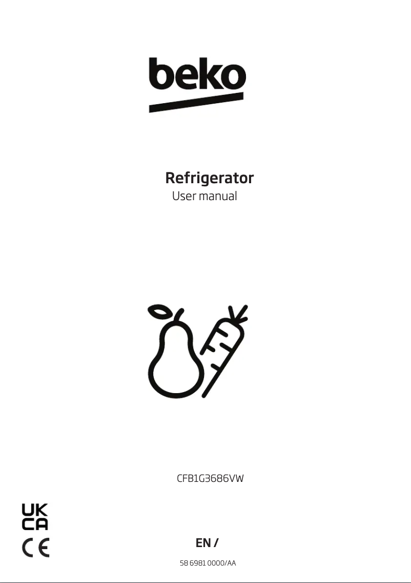 Image de la première page du manuel de l'appareil CFB3G3686VPS