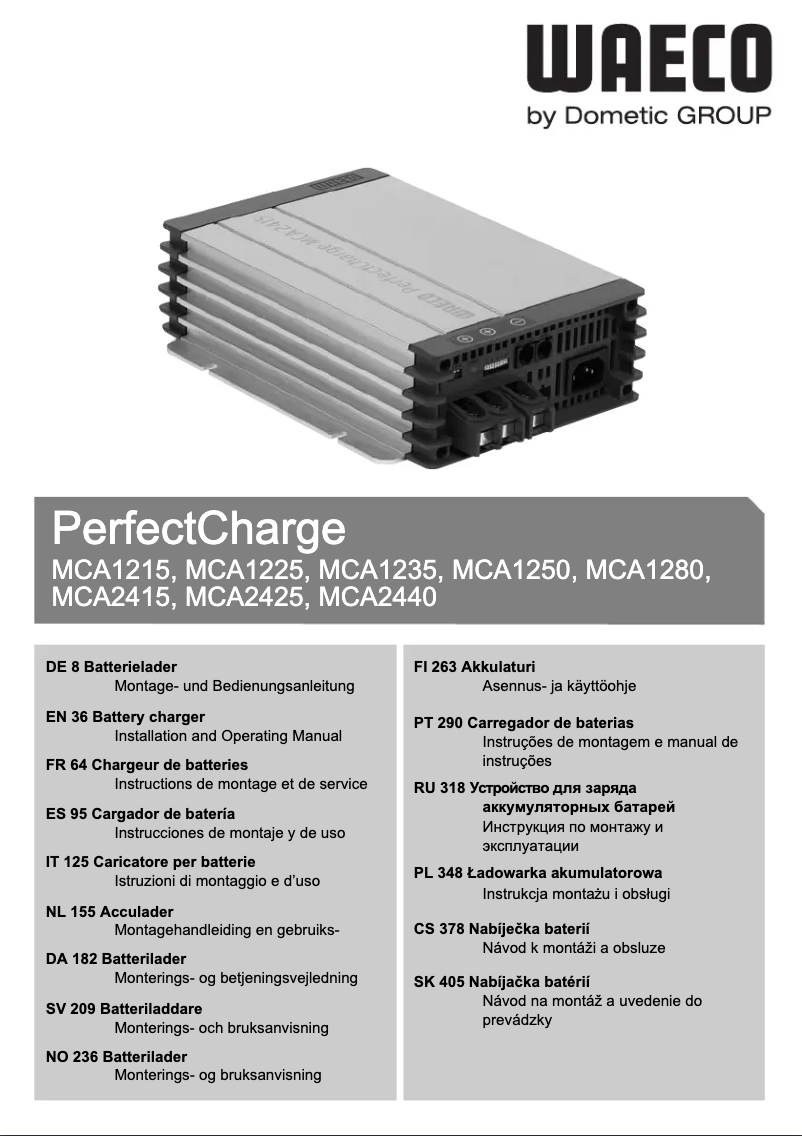 Page n°1 - Manuel utilisateur Dometic MCA1225