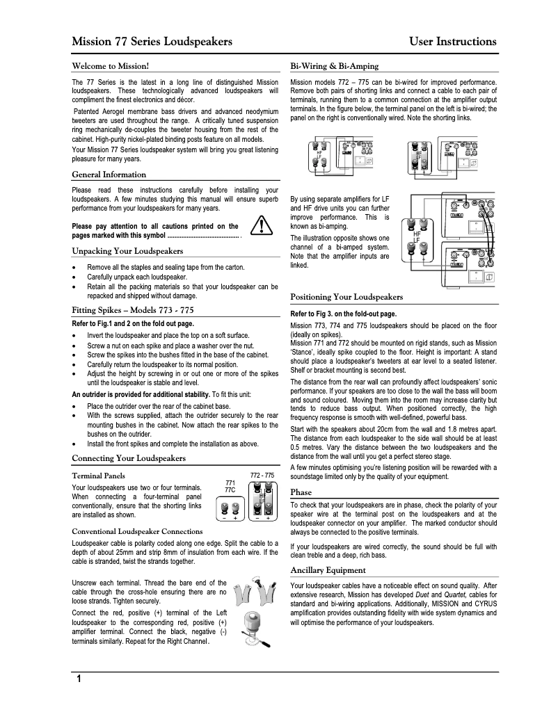 Image de la première page du manuel de l'appareil 771