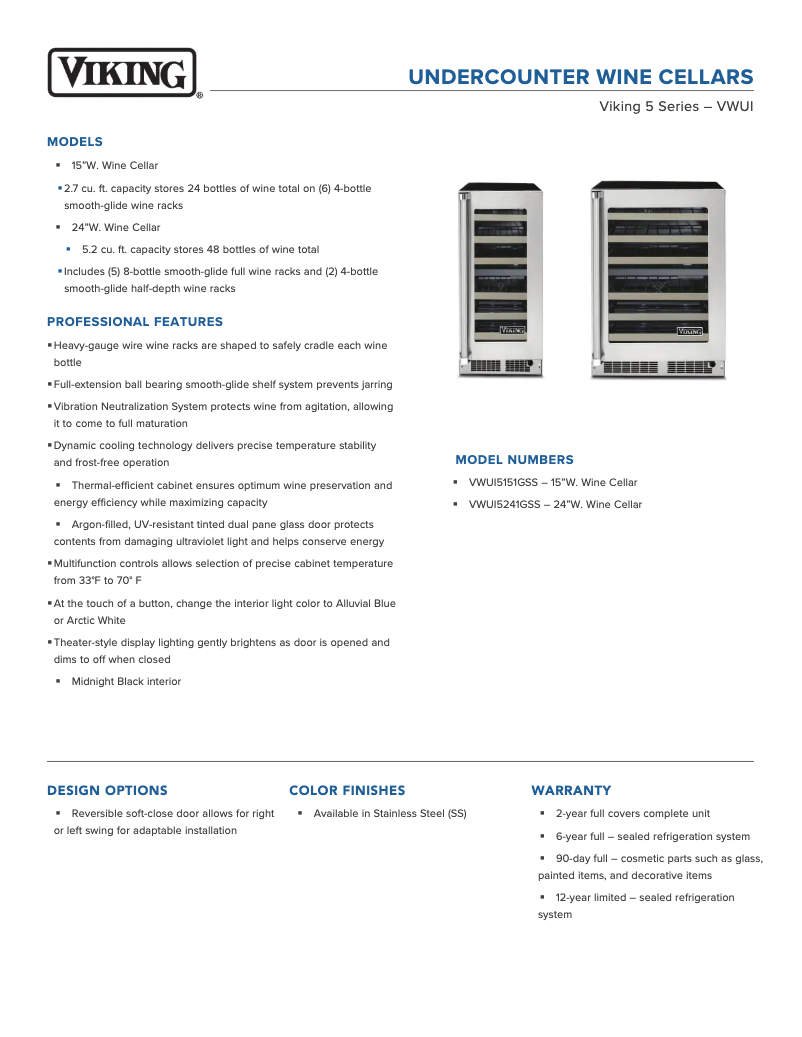 Image de la première page du manuel de l'appareil VWUI5241GSS