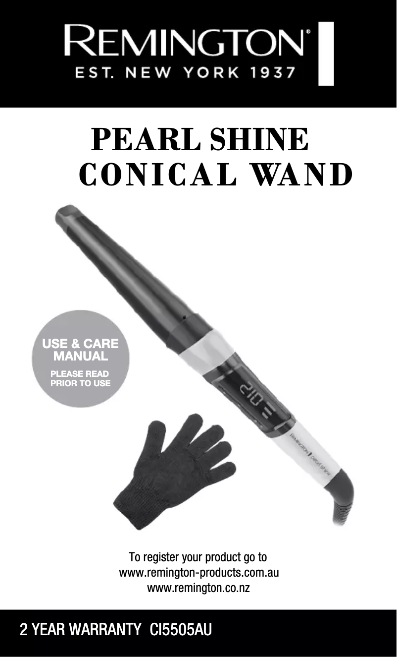 Page n°1 - Manuel utilisateur Remington Pearl Shine CI5505AU