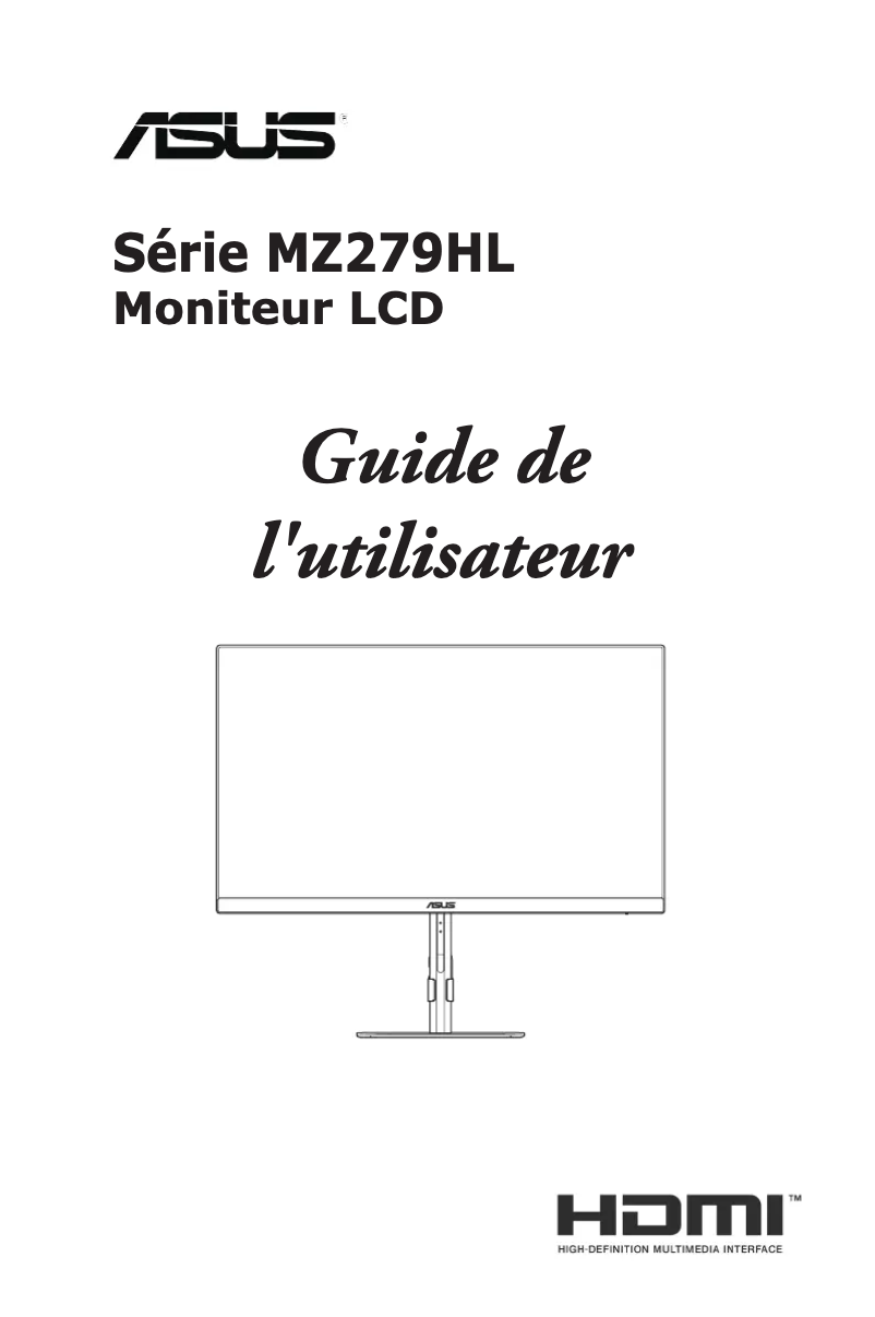 Page n°1 - Manuel utilisateur Asus ProArt MZ279HL