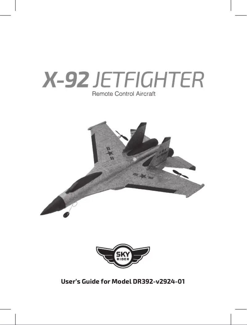 Page n°1 - Manuel utilisateur Sky Rider DR392