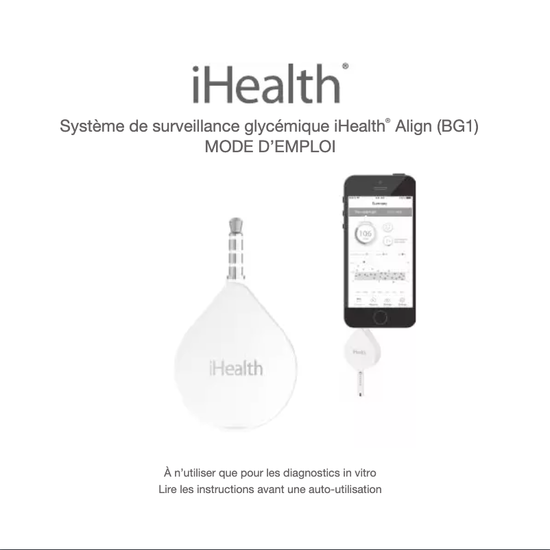 Page 1 de la notice Manuel utilisateur iHealth Align