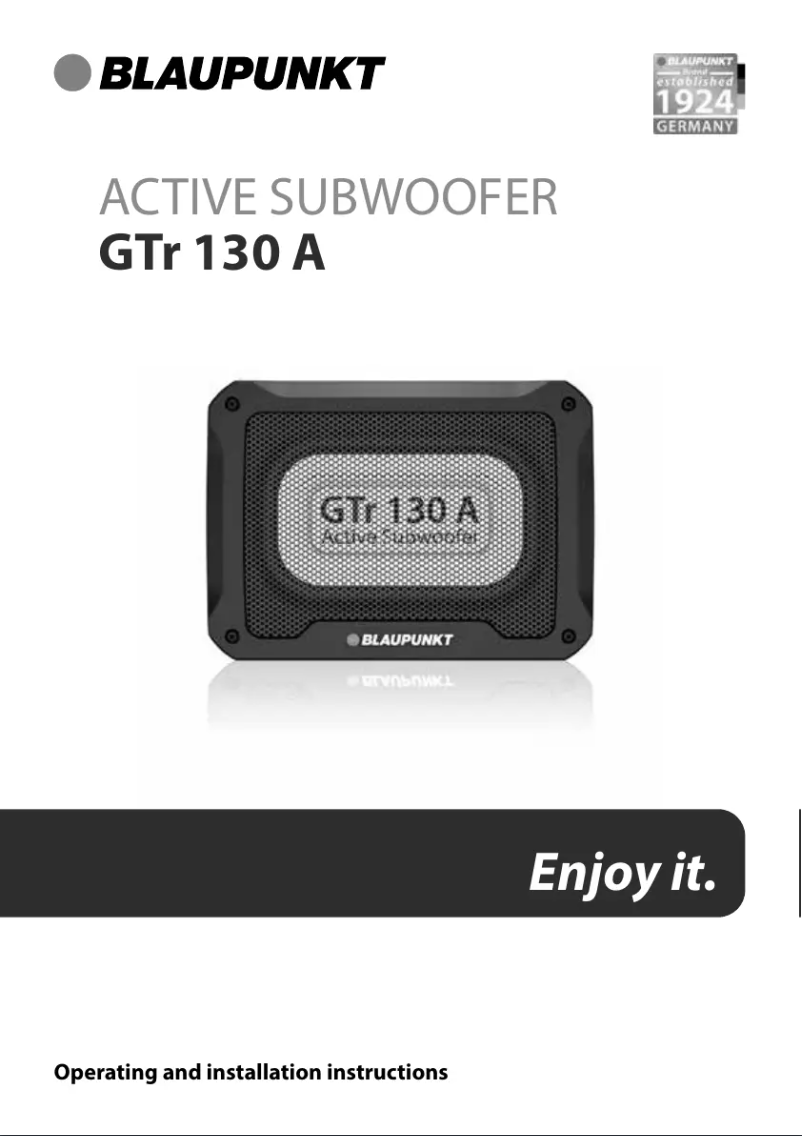 Page 1 de la notice Manuel utilisateur Blaupunkt GTr 130 A