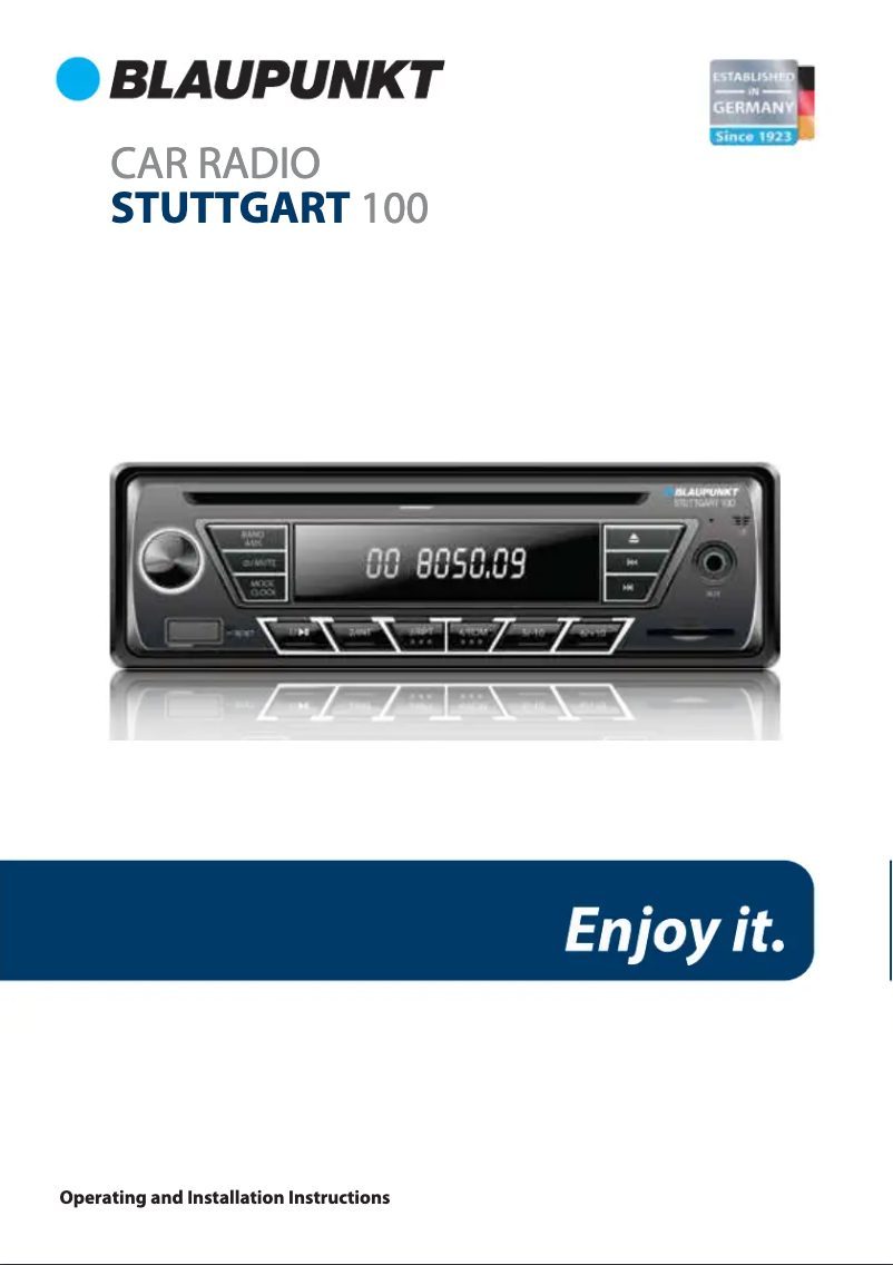 Página 1 del manual Manual de usuario Blaupunkt Stuttgart 100