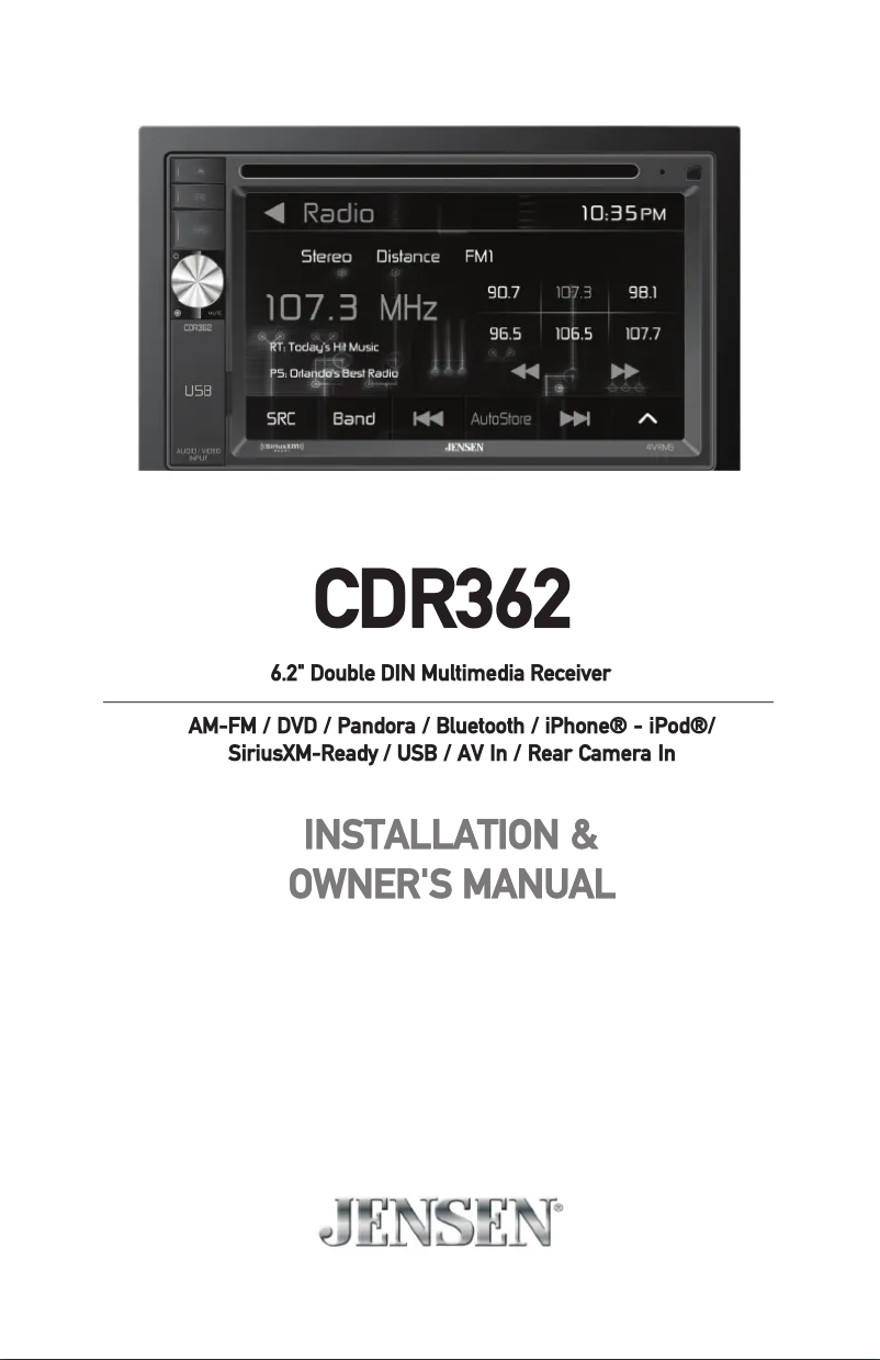 Image de la première page du manuel de l'appareil CDR362