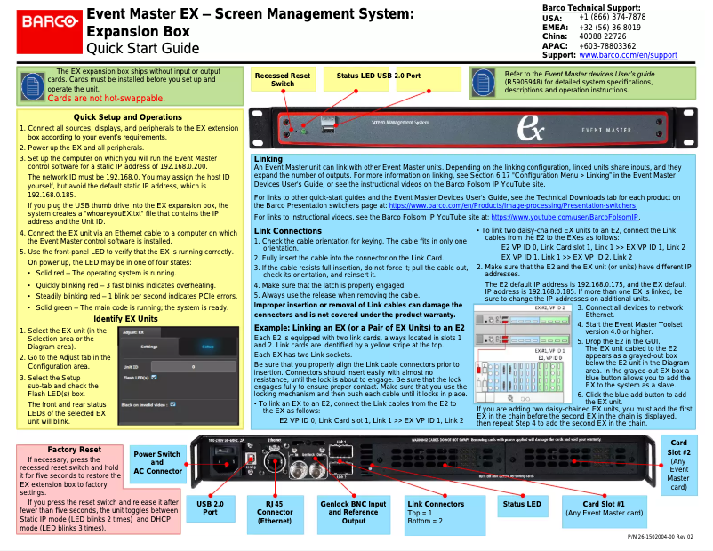 Page 1 de la notice Manuel utilisateur Barco R9004787