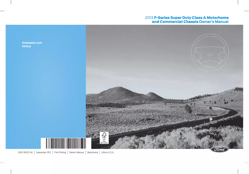 Image de la première page du manuel de l'appareil F-59 Commercial Stripped Chassis (2013)