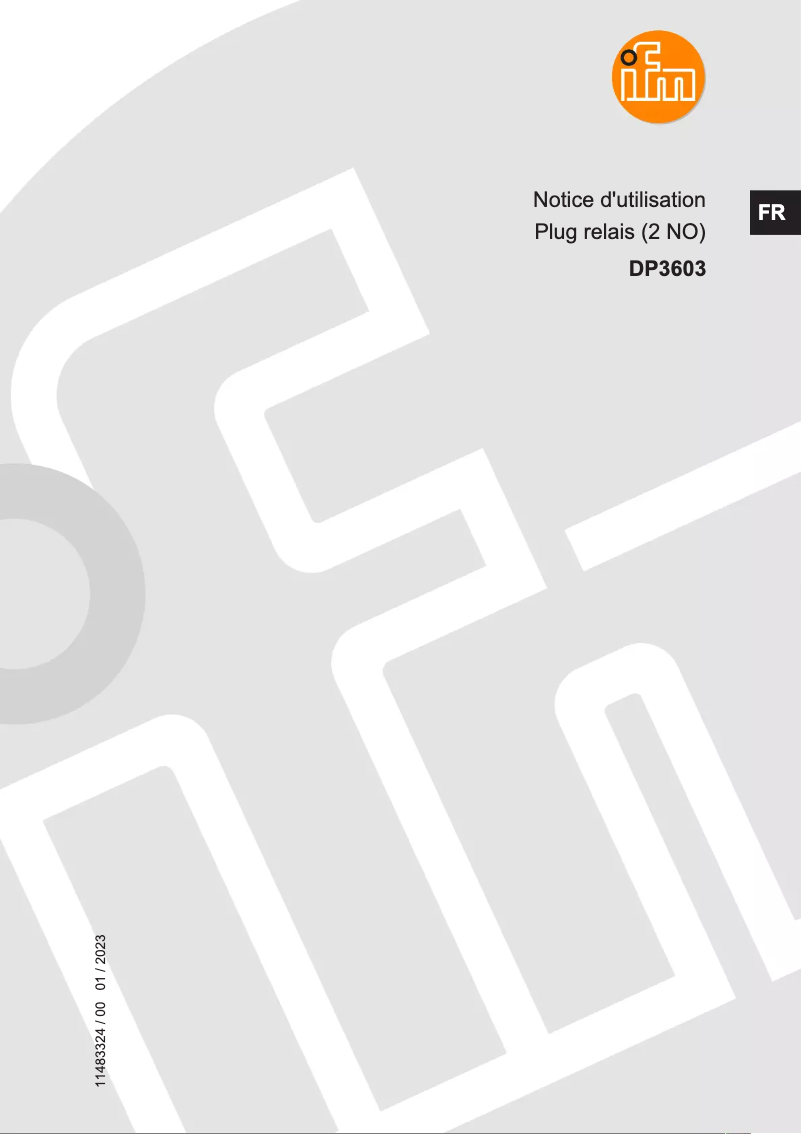 Image de la première page du manuel de l'appareil DP3603