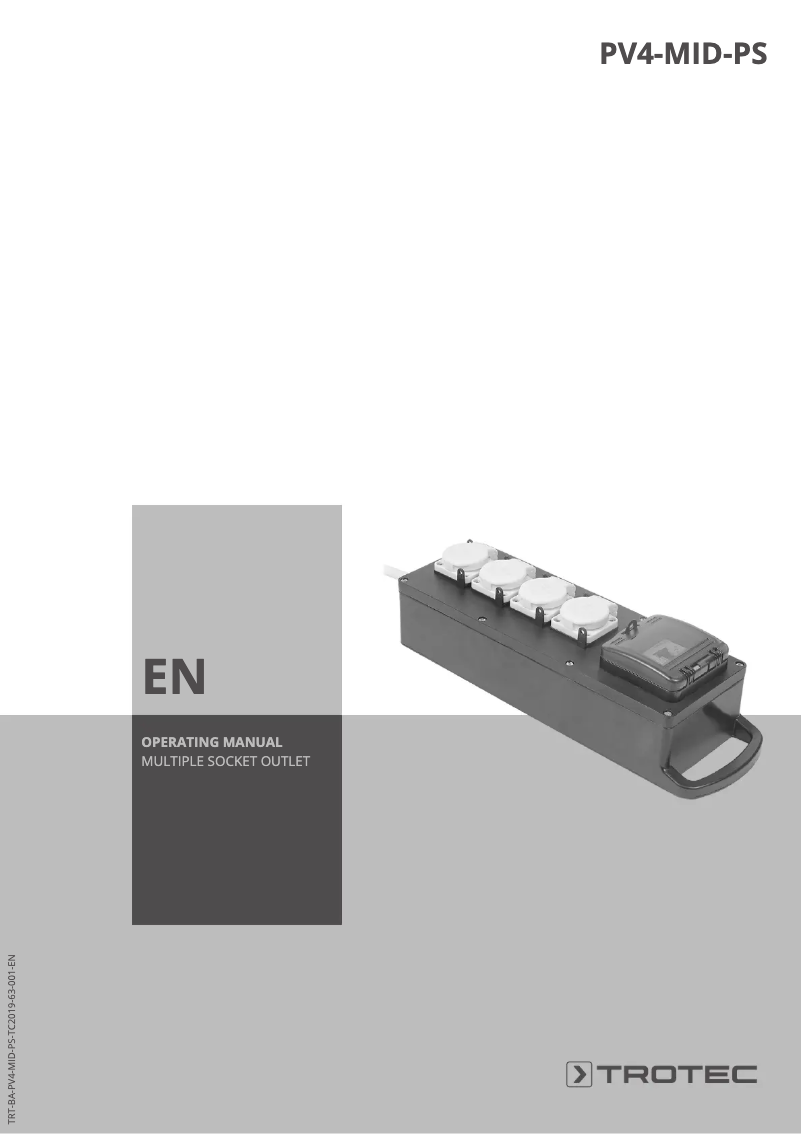 Página 1 del manual Manual de usuario Trotec PV4-MID-PS