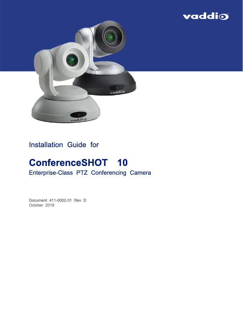 Image de la première page du manuel de l'appareil ConferenceSHOT 10