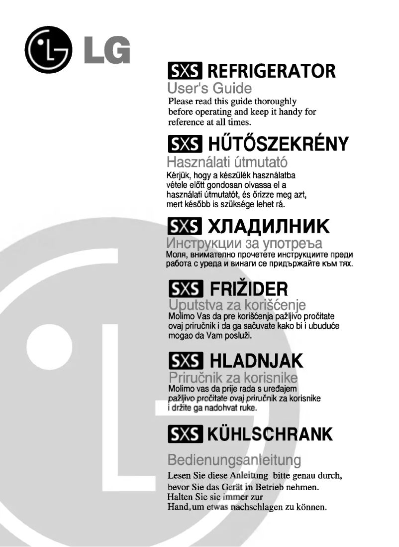 Image de la première page du manuel de l'appareil GC-B207TVQA