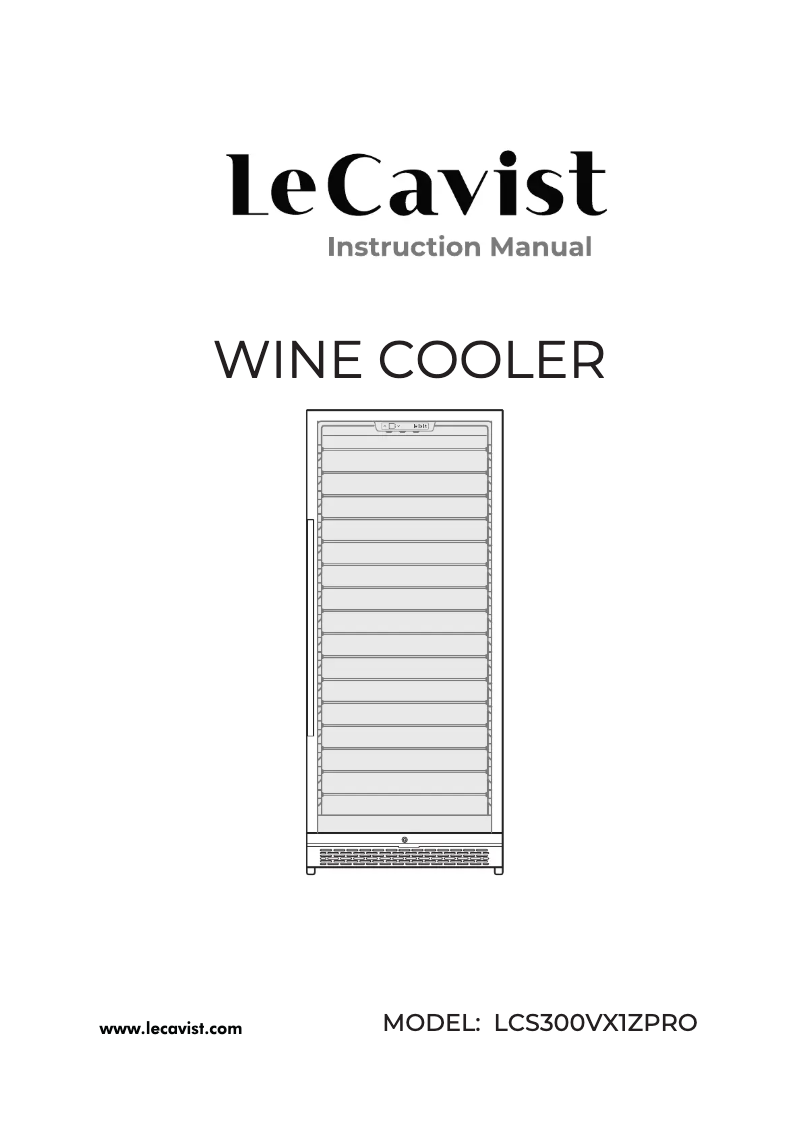 Page n°1 - Manuel utilisateur LeCavist LCS300VX1ZPRO