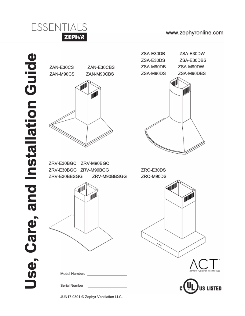 Página 1 del manual Manual de usuario Zephyr ZRV-M90BGC