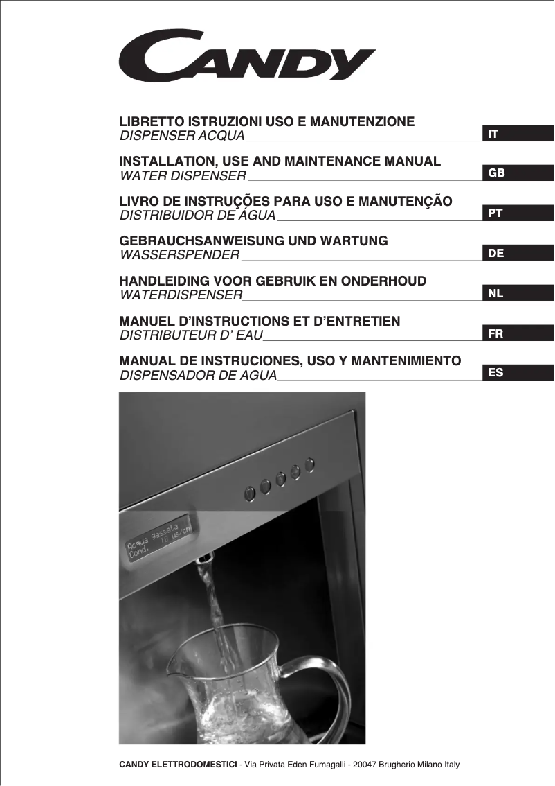 Page 1 de la notice Manuel utilisateur Candy CWP60X