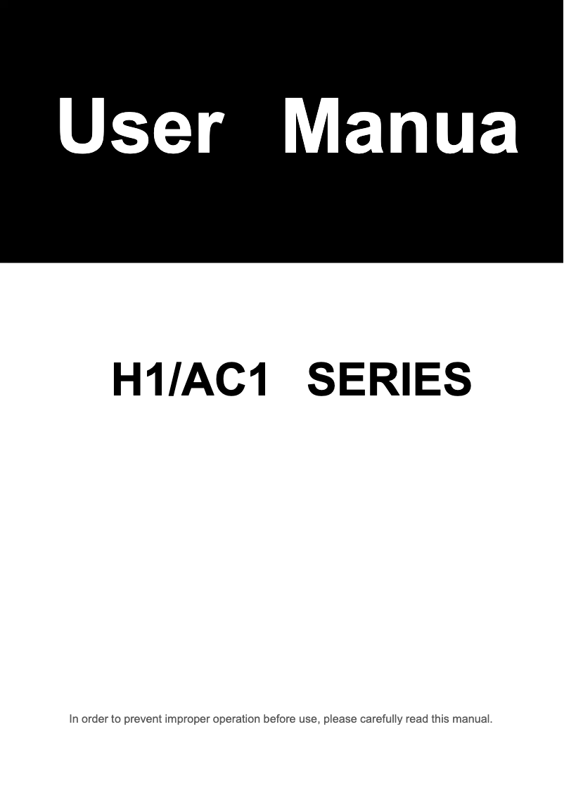 Image de la première page du manuel de l'appareil H1-3.7-E