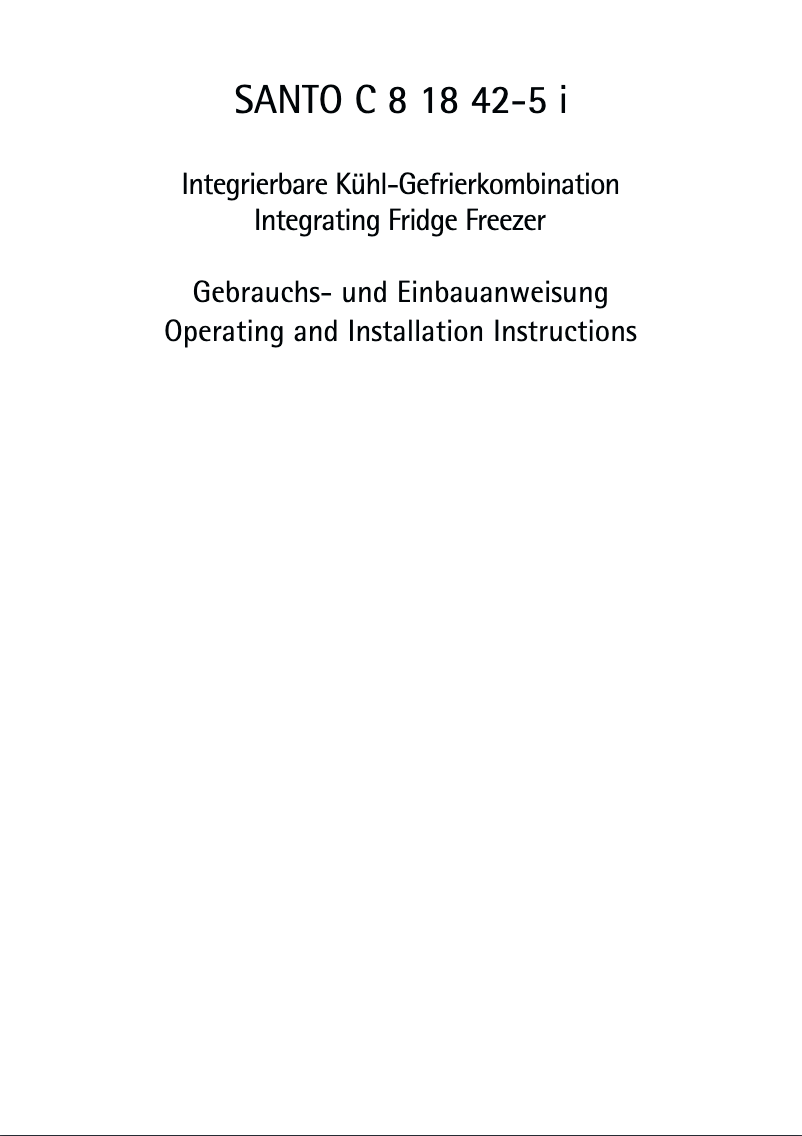 Page n°1 - Manuel utilisateur AEG SC 81842 5I