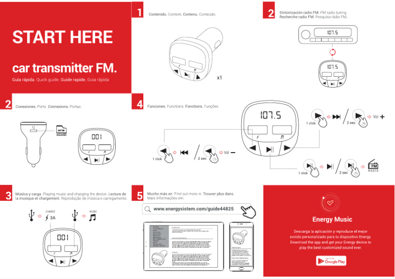 Image de la première page du manuel de l'appareil Car Transmitter FM