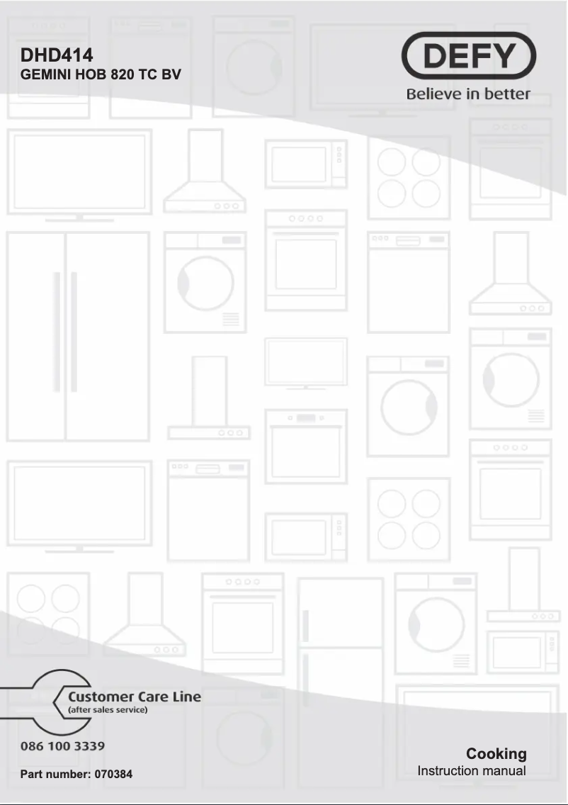 Page 1 de la notice Manuel utilisateur Defy DHD414