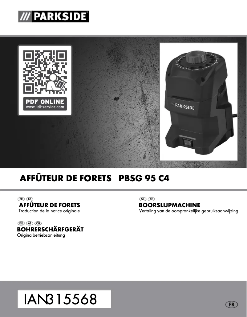 Page n°1 - Manuel utilisateur Parkside PBSG 95 C4