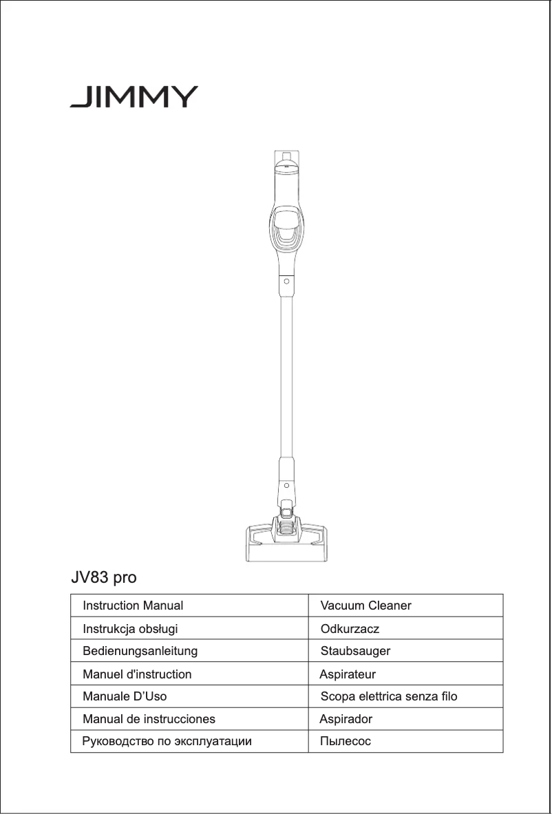 Image de la première page du manuel de l'appareil JV83 pro